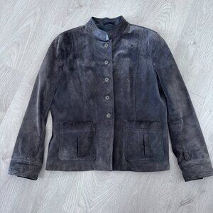 Women's Vintage Suede Jacket sz L - Brown